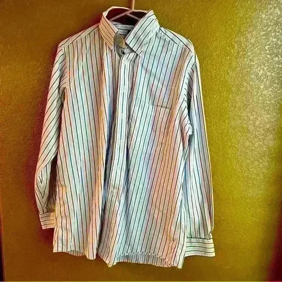 Paul Fredrick Other - Paul Fredrick 100% Cotton long sleeve button up shirt men’s size L pinstripes
